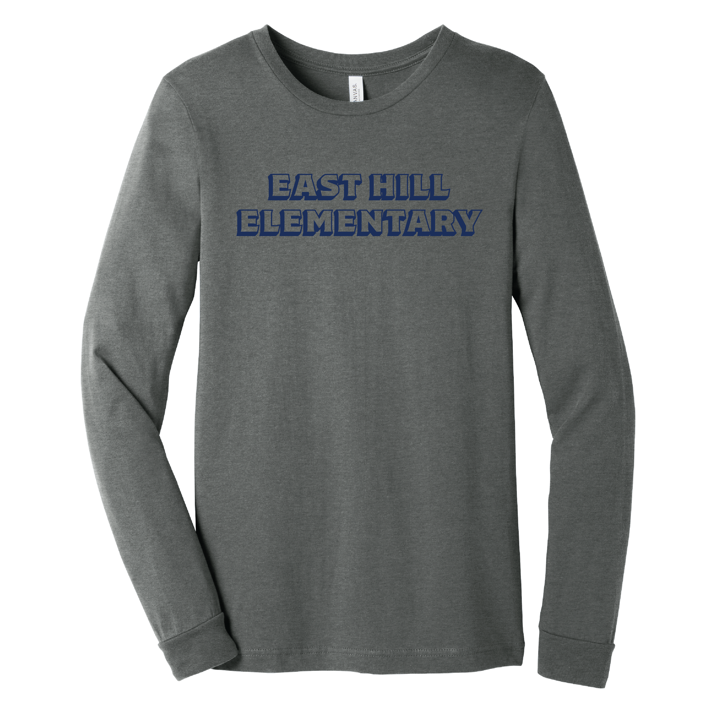 East Hill Elementary Bold Outline Long Sleeve T-Shirt