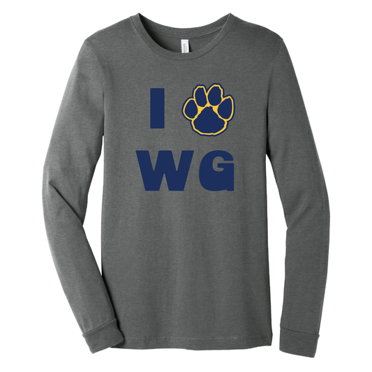 Onondaga Road I Love WG Paw Long Sleeve T-Shirt