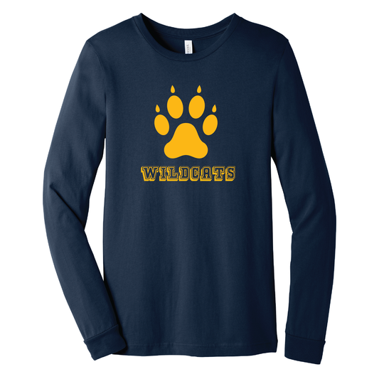 West Genesee Wildcats Paw Print Long Sleeve T-Shirt