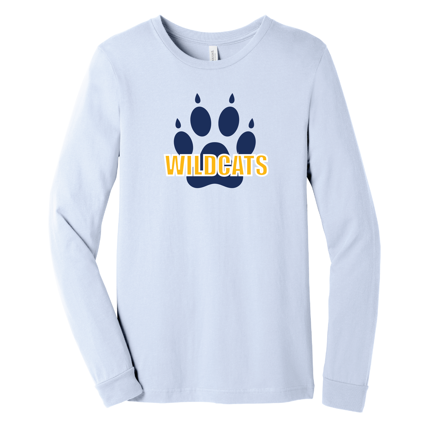 West Genesee Wildcats Large Paw Long Sleeve T-Shirt