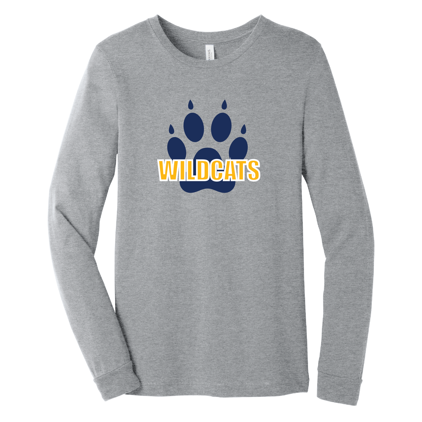 West Genesee Wildcats Large Paw Long Sleeve T-Shirt