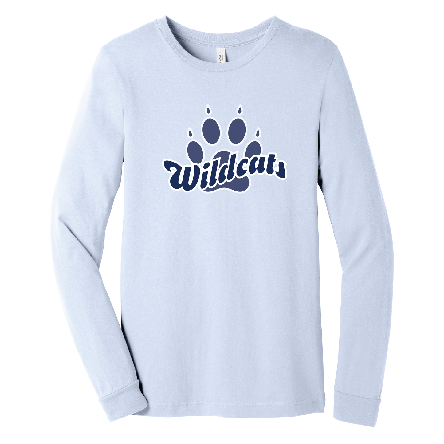 West Genesee Wildcats Script Paw Long Sleeve T-Shirt