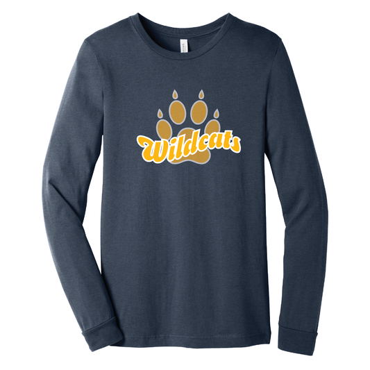 West Genesee Wildcats Script Paw Long Sleeve T-Shirt