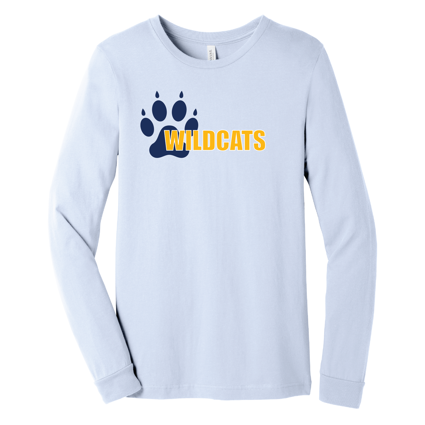 West Genesee Wildcats Offset Paw Long Sleeve T-Shirt