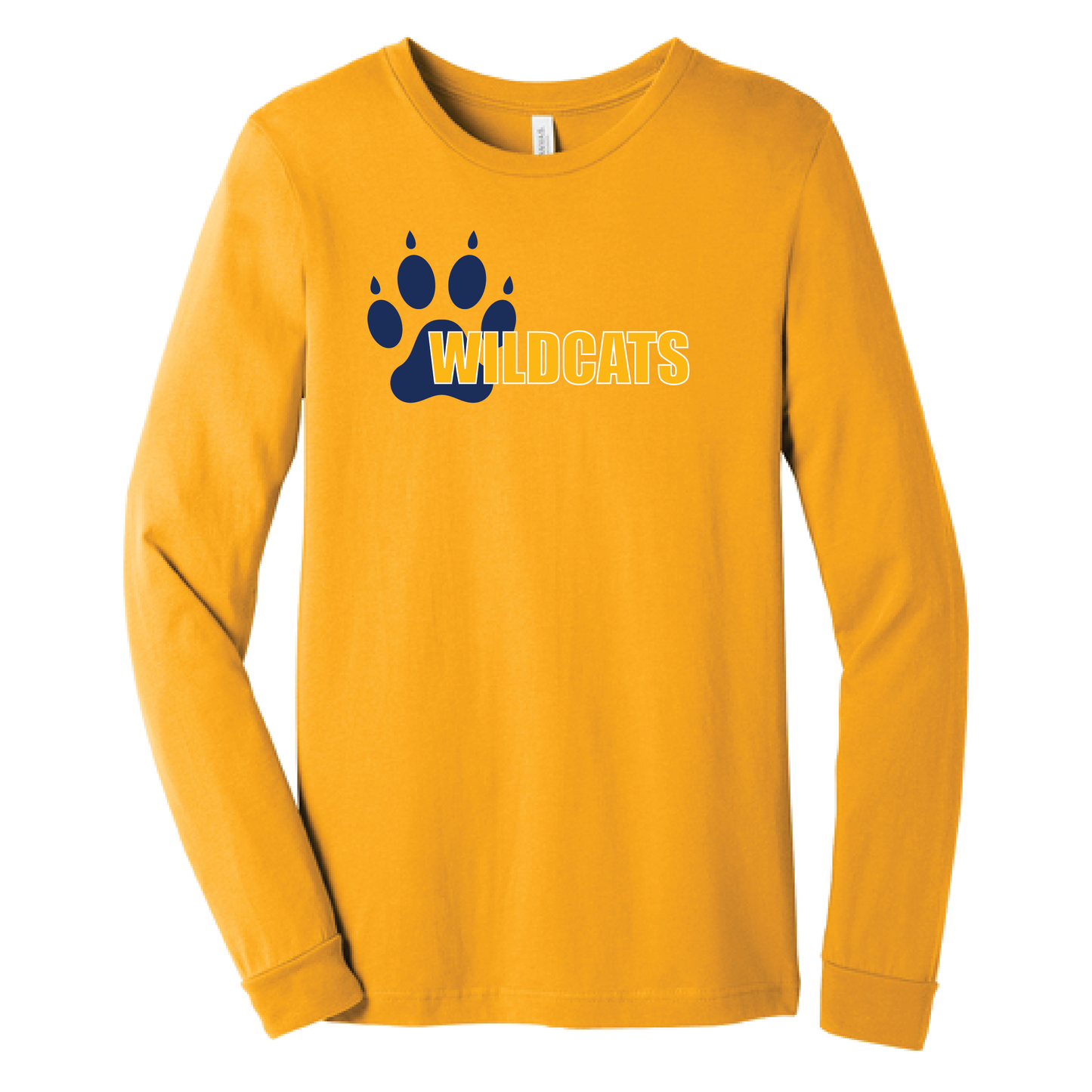 West Genesee Wildcats Offset Paw Long Sleeve T-Shirt