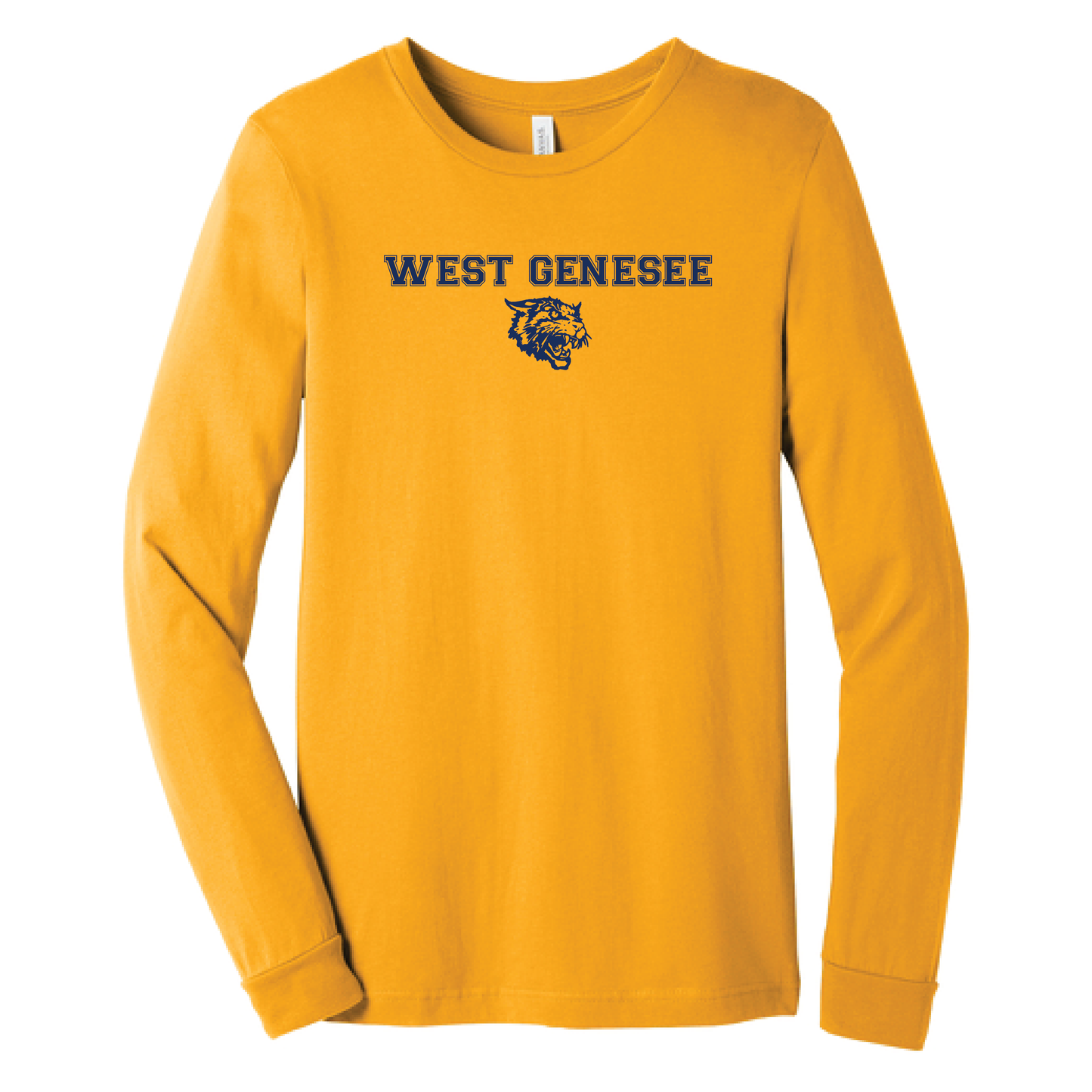 West Genesee Wildcats Arch Logo Mascot Long Sleeve T-Shirt