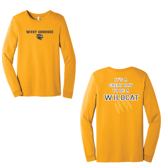 West Genesee Wildcats Claw Mark "Great Day" Long Sleeve T-Shirt