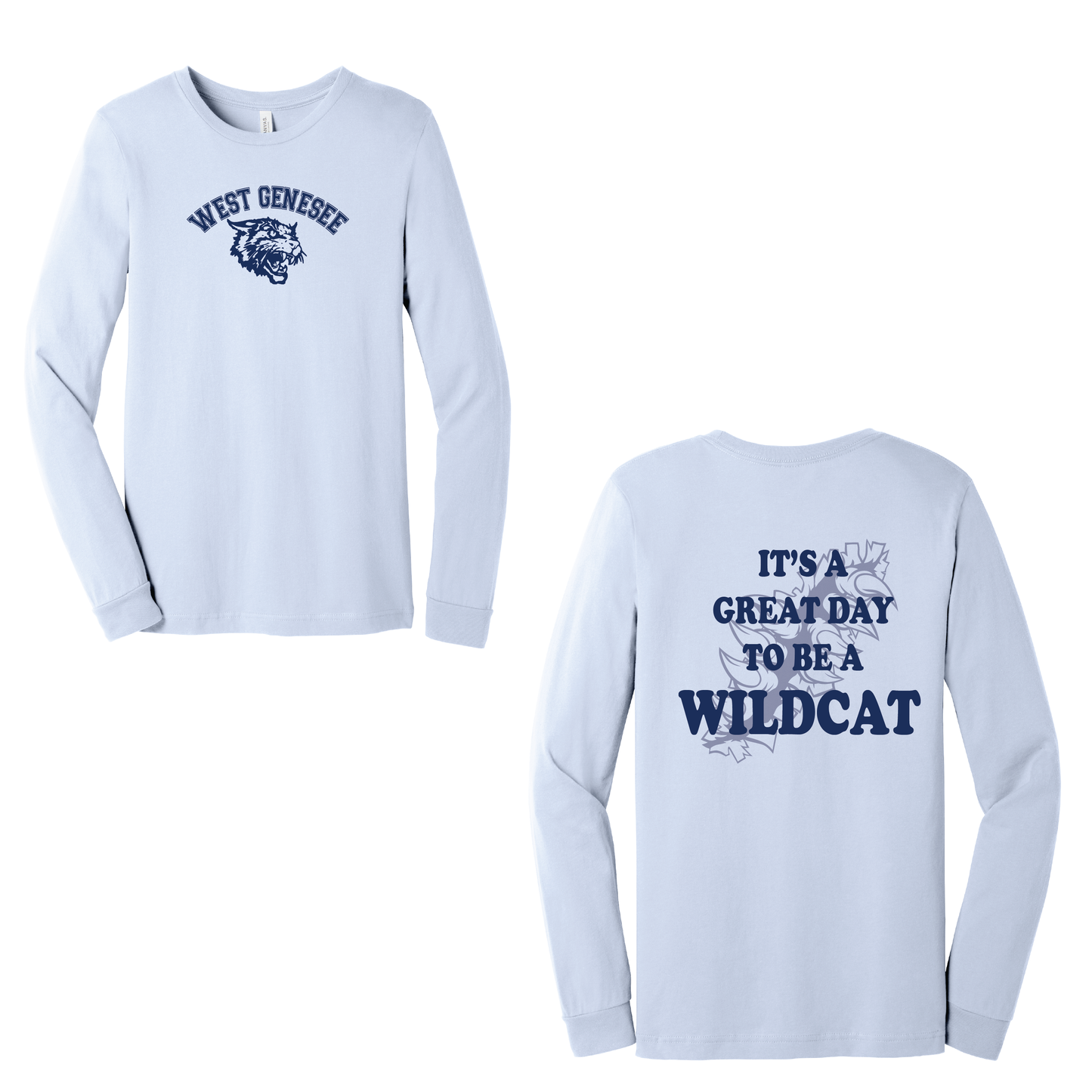 West Genesee Wildcats Arch Logo "Great Day Claw Tear" Long Sleeve T-Shirt