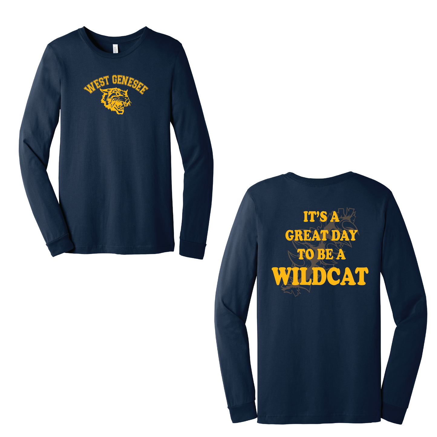 West Genesee Wildcats Arch Logo "Great Day Claw Tear" Long Sleeve T-Shirt