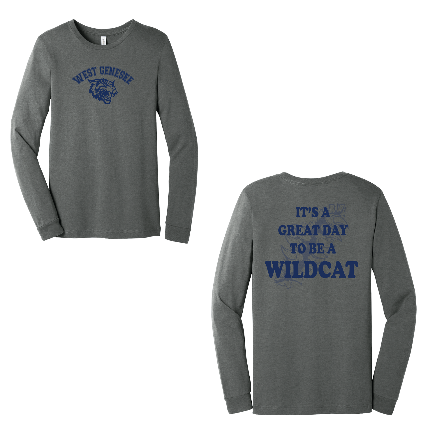 West Genesee Wildcats Arch Logo "Great Day Claw Tear" Long Sleeve T-Shirt