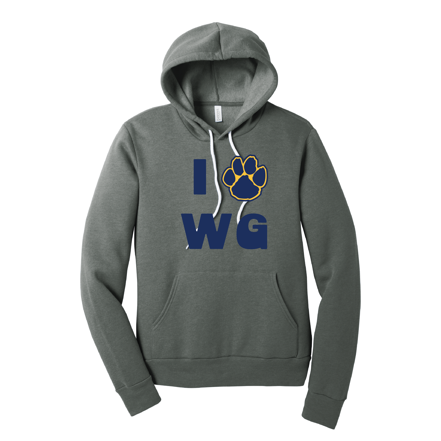 Onondaga Road I Love WG Paw Hoodie Sweatshirt