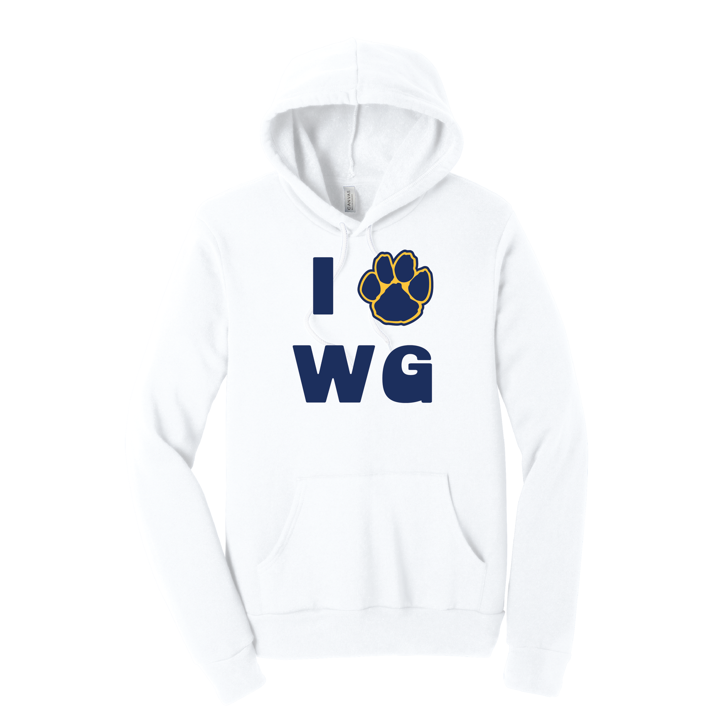 Onondaga Road I Love WG Paw Hoodie Sweatshirt
