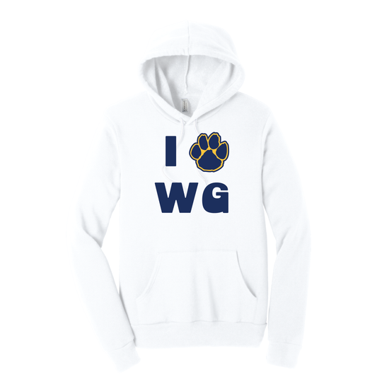 Onondaga Road I Love WG Paw Hoodie Sweatshirt