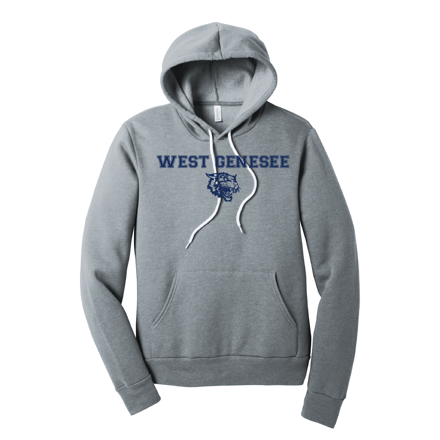West Genesee Wildcats Text & Mascot Logo Hoodie