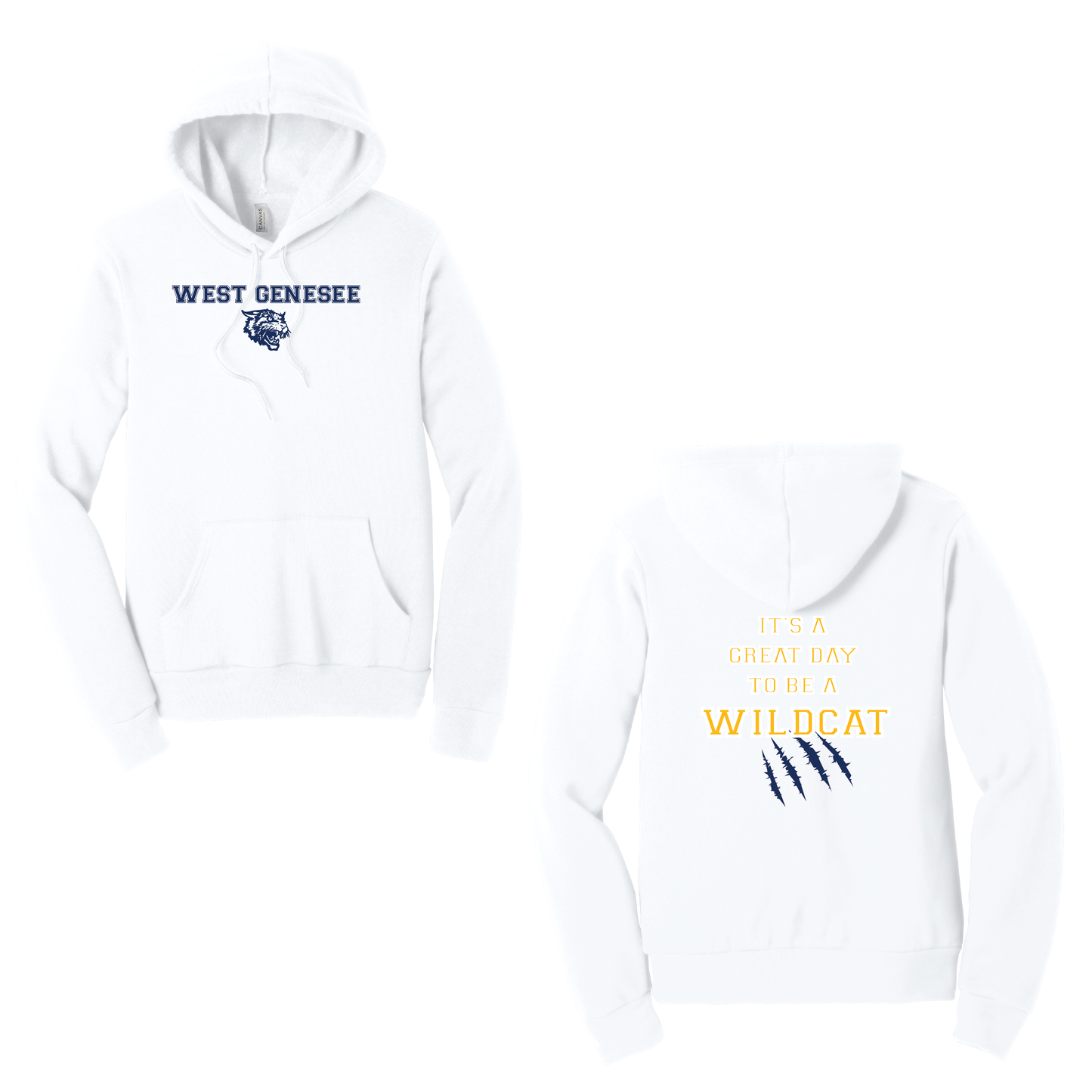 West Genesee Wildcats Claw Mark "Great Day" Hoodie