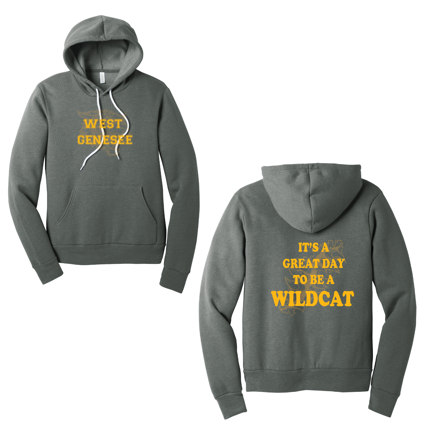 West Genesee Wildcats Shadow Mascot Claw Tear "Great Day" Hoodie