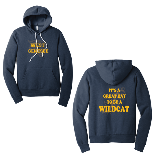 West Genesee Wildcats Shadow Mascot Claw Tear "Great Day" Hoodie
