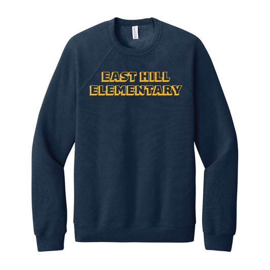 East Hill Elementary Bold Outline Crewneck Sweatshirt