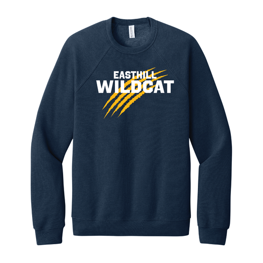 East Hill Wildcats Claw Mark Spirit Crewneck Sweatshirt