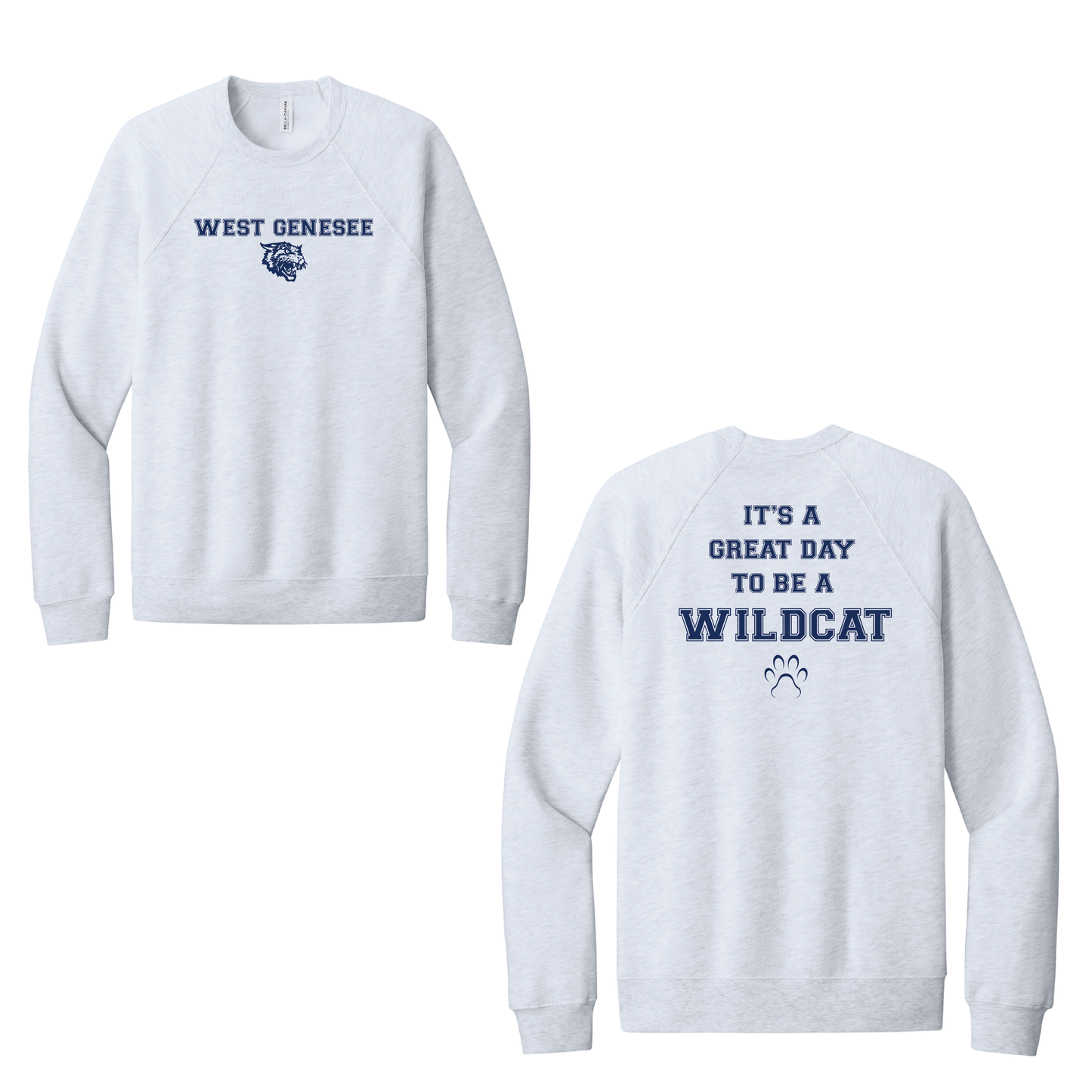 West Genesee Wildcats Paw "Great Day" Crewneck Sweatshirt