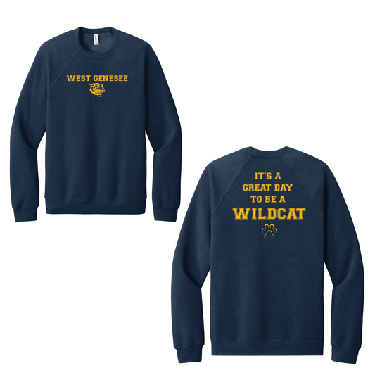 West Genesee Wildcats Paw "Great Day" Crewneck Sweatshirt