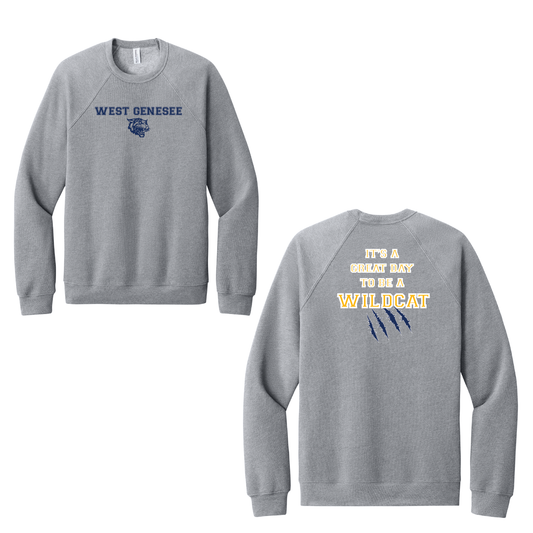 West Genesee Wildcats Claw Mark "Great Day" Crewneck Sweatshirt