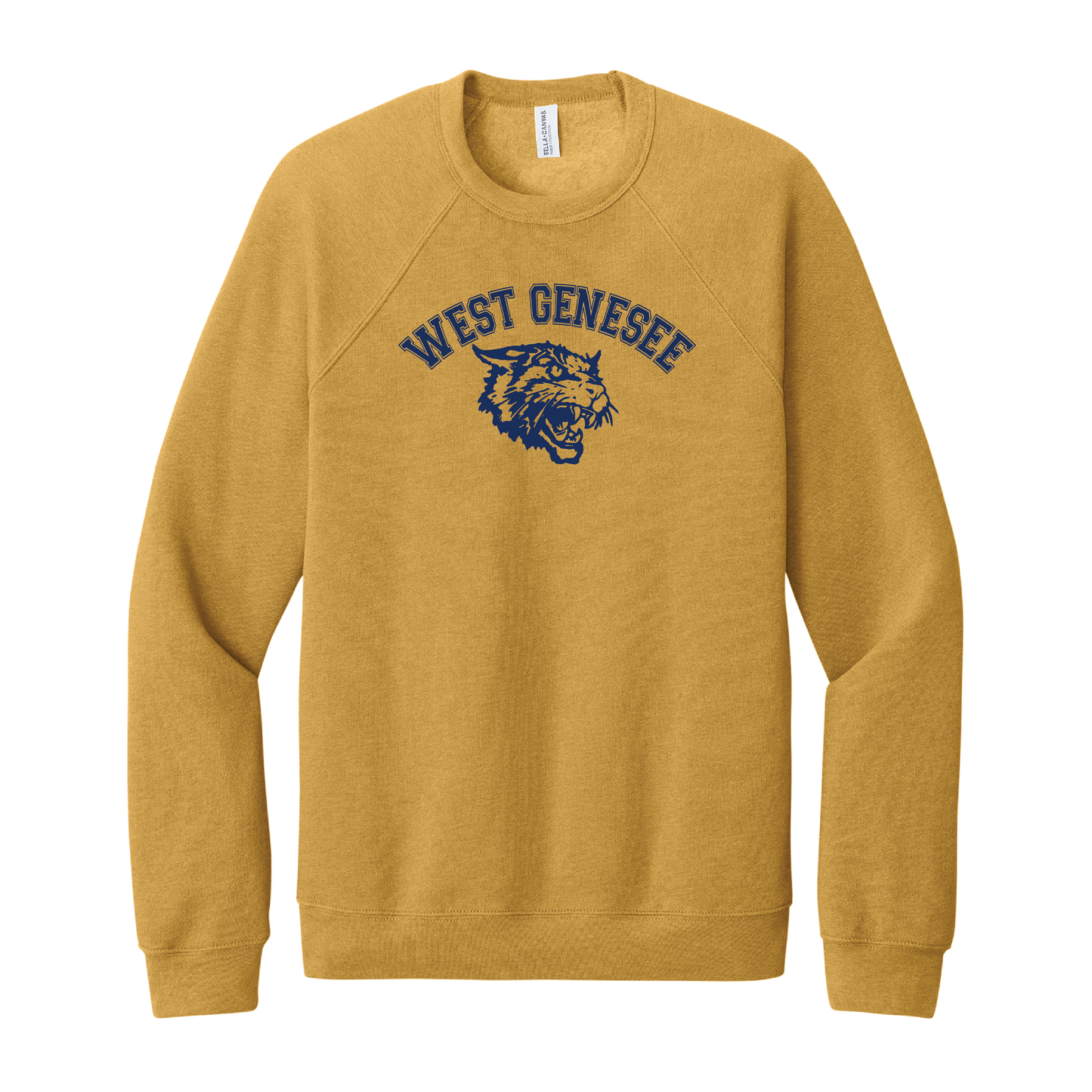 West Genesee Wildcats Arch Logo Mascot Crewneck Sweatshirt
