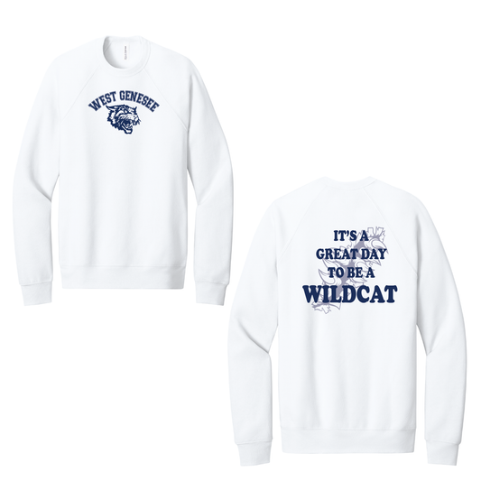 West Genesee Wildcats Arch Logo "Great Day Claw Tear" Crewneck Sweatshirt