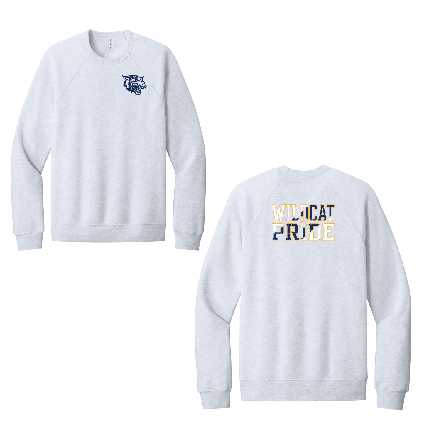West Genesee Wildcats “Wildcat Pride” Crewneck Sweatshirt Paw Print Lettering