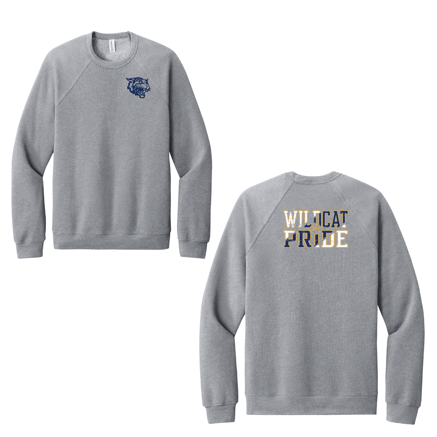 West Genesee Wildcats “Wildcat Pride” Crewneck Sweatshirt Paw Print Lettering
