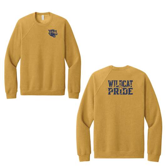 West Genesee Wildcats “Wildcat Pride” Crewneck Sweatshirt Paw Print Lettering
