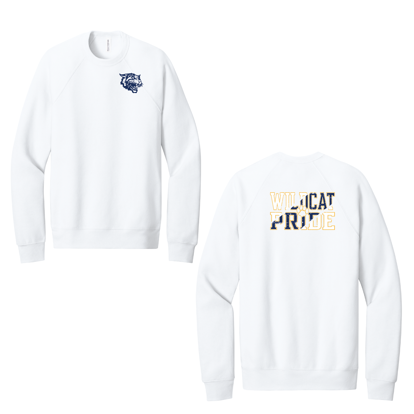 West Genesee Wildcats “Wildcat Pride” Crewneck Sweatshirt Paw Print Lettering