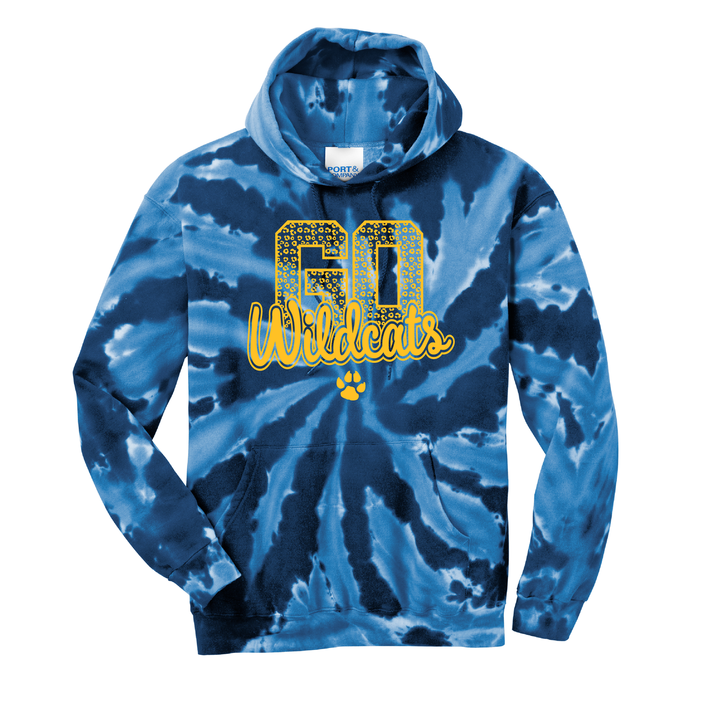 West Genesee Go Wildcats Tie-Dye Hoodie Sweatshirt