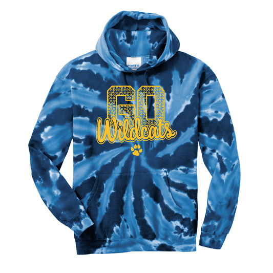West Genesee Go Wildcats Tie-Dye Hoodie Sweatshirt