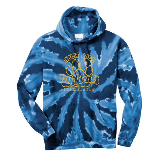 Splitrock Script Paw Tie-Dye Hoodie Sweatshirt